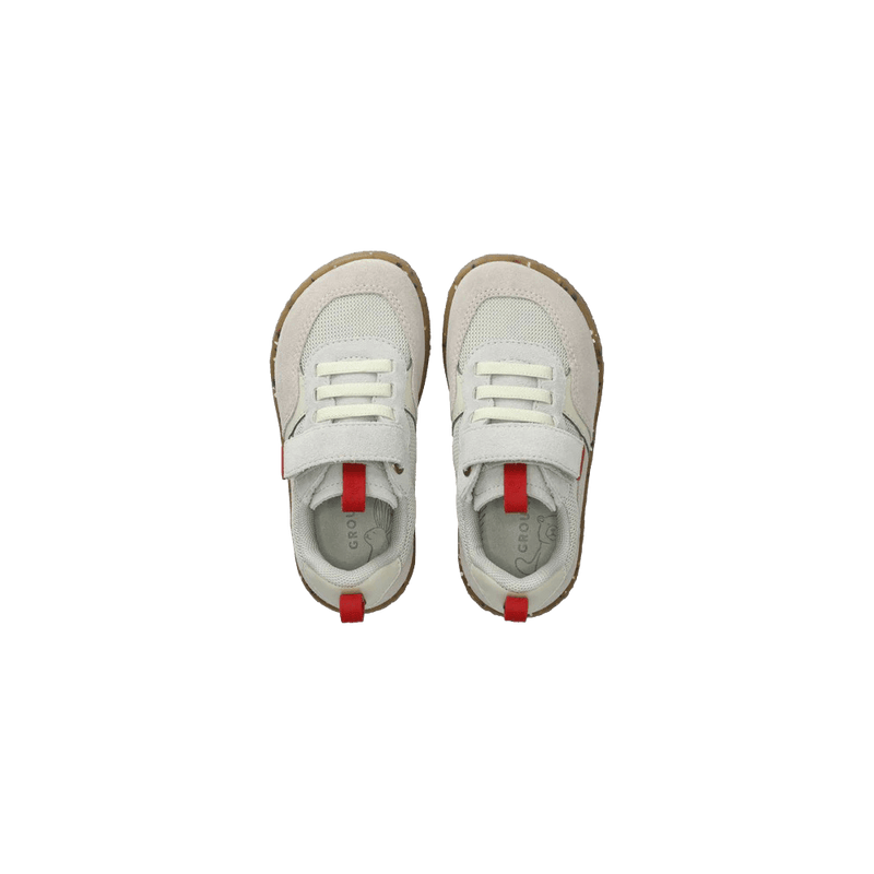 Load image into Gallery viewer, Groundies Lou 2.0 Kids' Barefoot Sneakers – Sage Green/Red