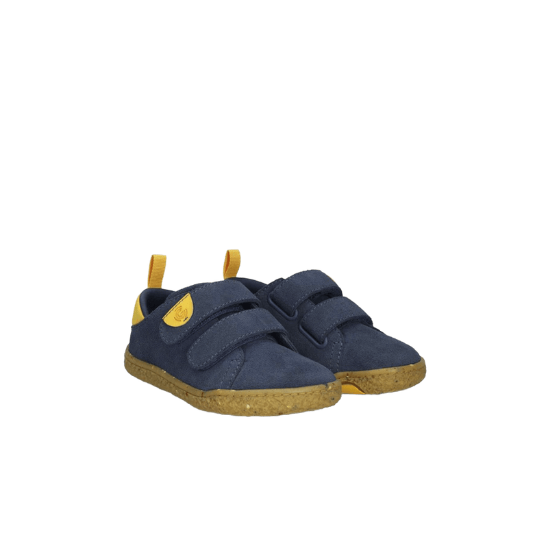Load image into Gallery viewer, Groundies Malmö Kids' Barefoot Sneakers – Navy/Yellow
