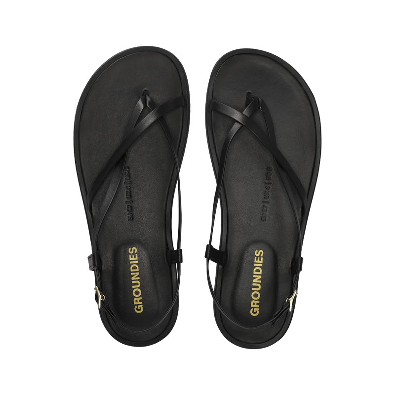 Load image into Gallery viewer, Groundies Maya Women's Barefoot Sandals – Black