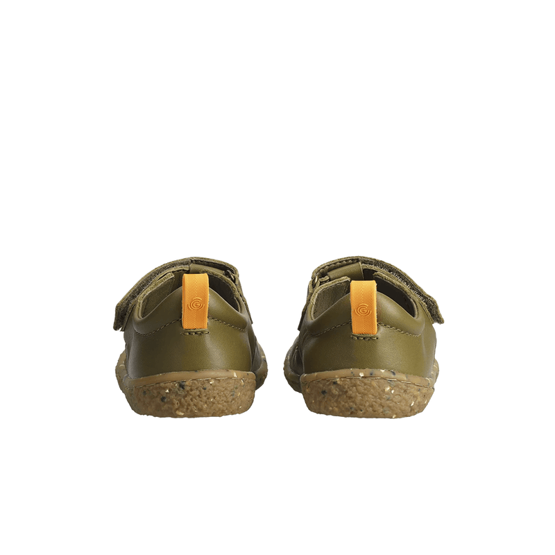 Load image into Gallery viewer, Groundies Noto 2.0 Kids' Barefoot Sandals – Khaki/Orange