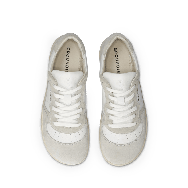 Load image into Gallery viewer, Groundies Nova GO1 Men's Barefoot Sneakers – White/Off-White