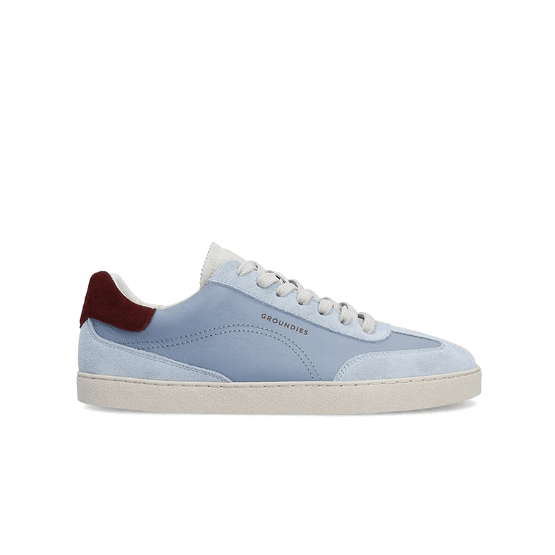 Load image into Gallery viewer, Groundies Panama Women's Barefoot Sneakers – Sky Blue/Bordeaux