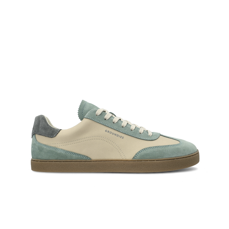Load image into Gallery viewer, Groundies Panama Men's Barefoot Sneakers – Beige/Sage Green