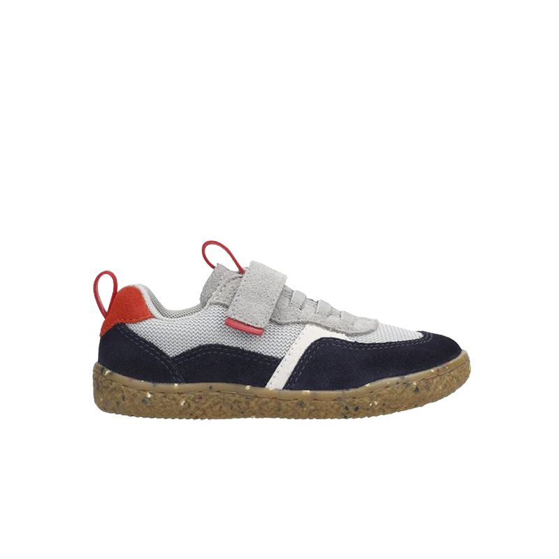 Load image into Gallery viewer, Groundies Lou 2.0 Kids' Barefoot Sneakers – Light Grey/Red