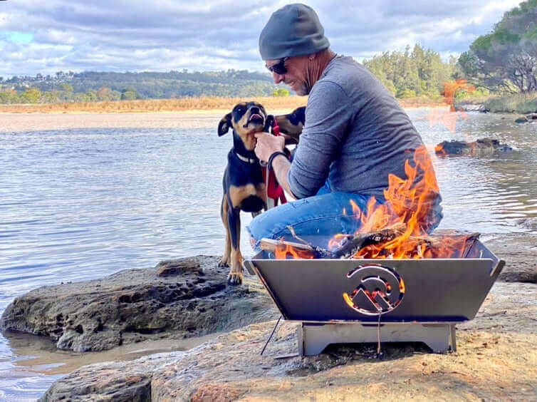 Load image into Gallery viewer, Adventureco Family Camper Australian Made Flatpack Firepit
