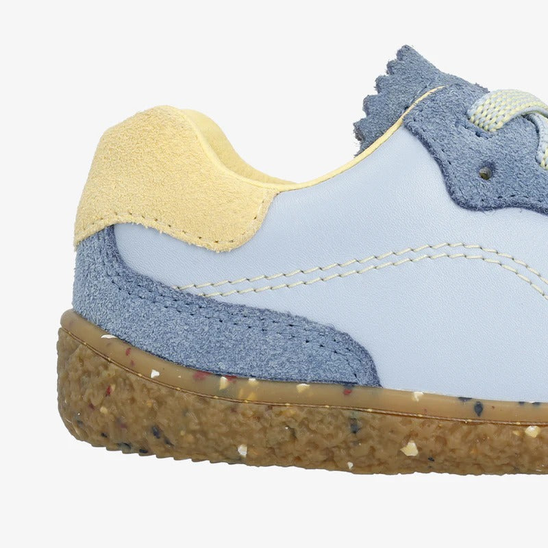 Load image into Gallery viewer, Groundies Panama Kids' Barefoot Sneakers – Sky Blue/Lemon Cream