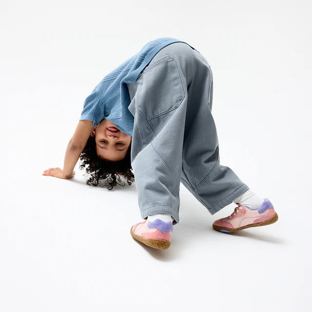 Load image into Gallery viewer, Groundies Panama Kids' Barefoot Sneakers – Pink/Orchid