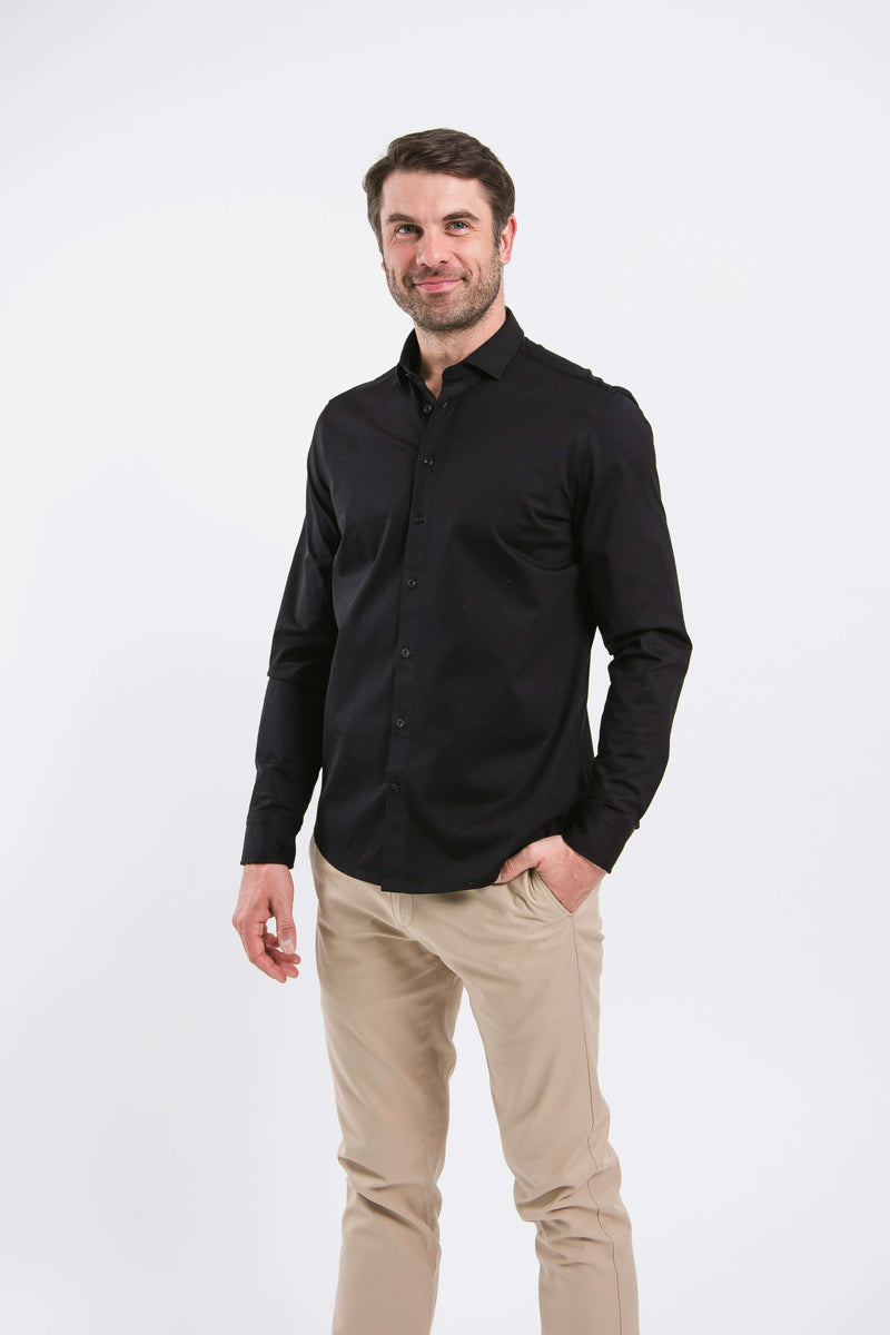 Load image into Gallery viewer, Men’s Shirt Regular Be Lenka Essentials - Jet Black
