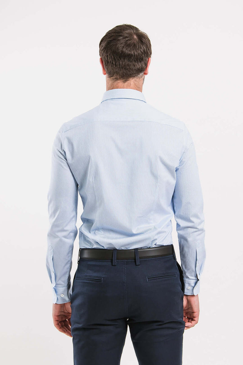 Load image into Gallery viewer, Men’s Shirt Slim Be Lenka Essentials - Blue and White