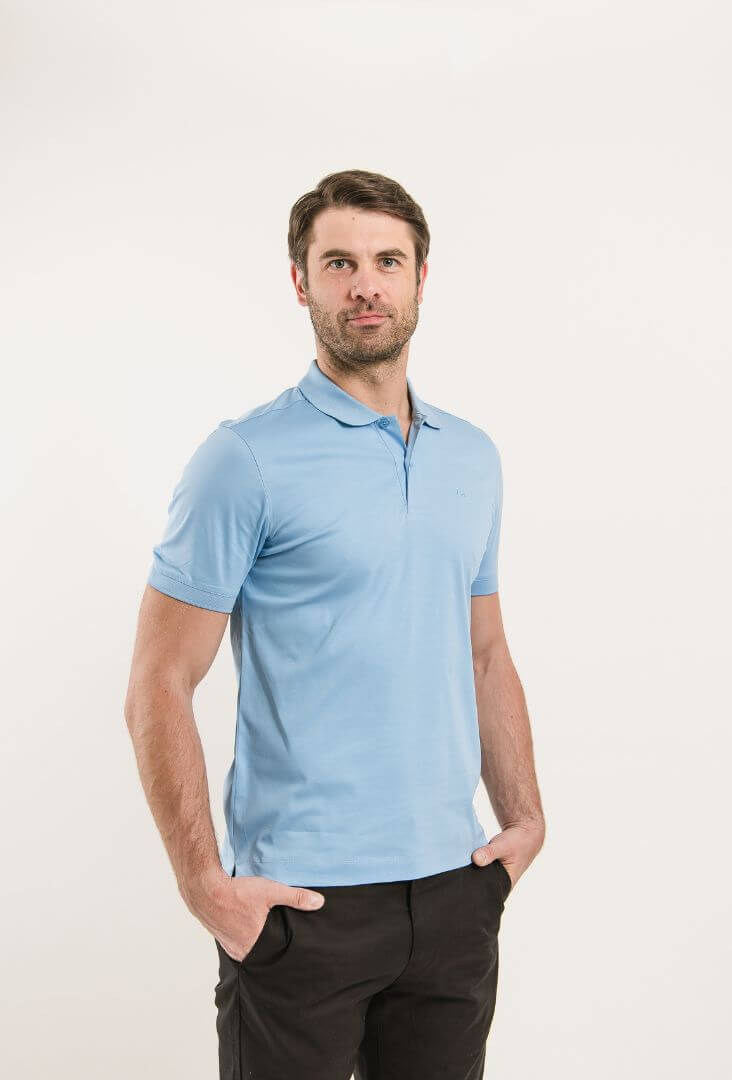 Load image into Gallery viewer, Men’s Polo-shirt Be Lenka Essentials - Sky Blue