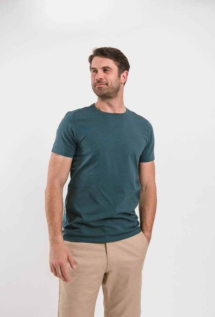 Load image into Gallery viewer, Men’s Round Neck T-shirt Be Lenka Essentials - Deep Ocean Blue