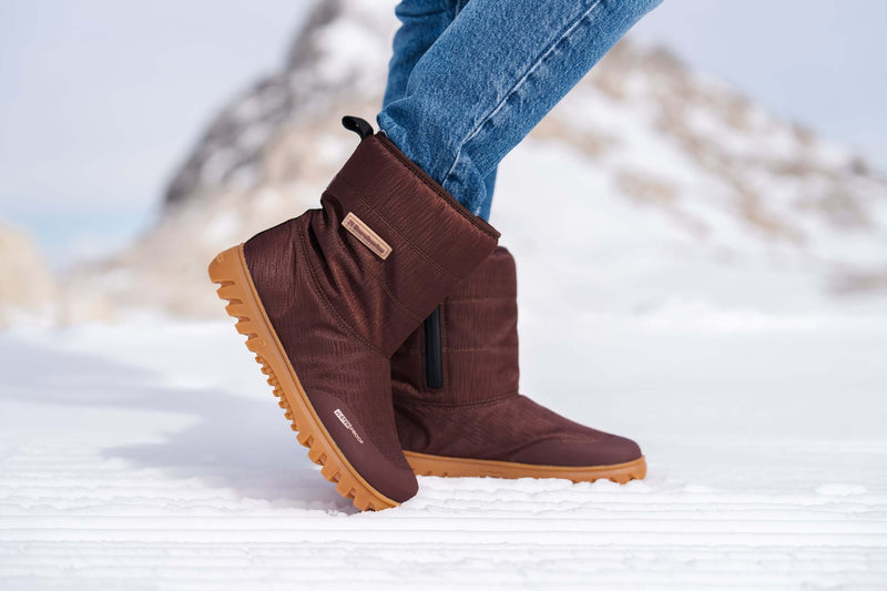 Load image into Gallery viewer, Winter Barefoot Boots Barebarics PolarStride - Copper Brown