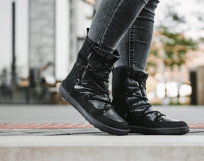 Load image into Gallery viewer, Eco-friendly Winter Barefoot Boots Be Lenka Snowfox Woman - Black