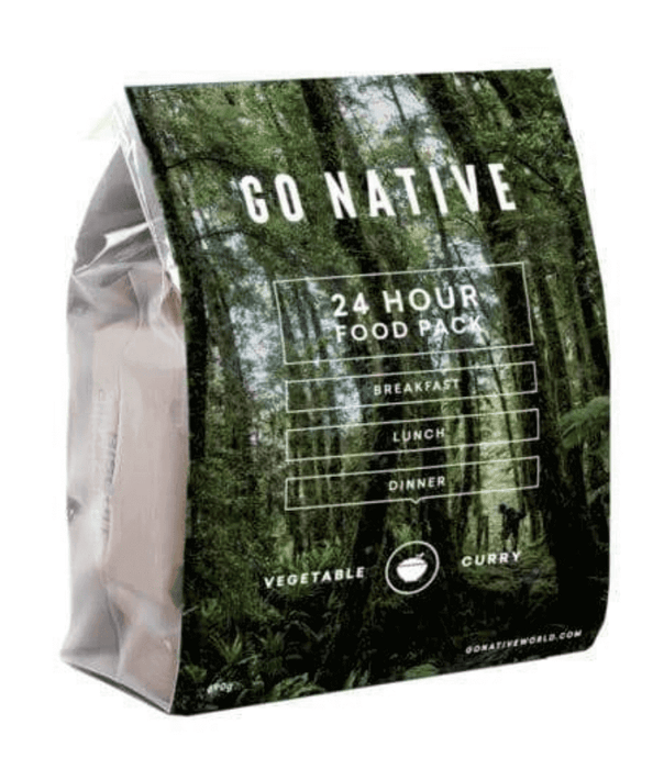 Go Native 24 Hour MRE Food Ration Pack Vegetable Curry