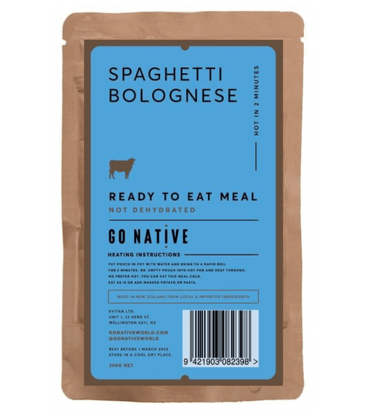Go Native MRE Spaghetti Bolognese | Adventureco