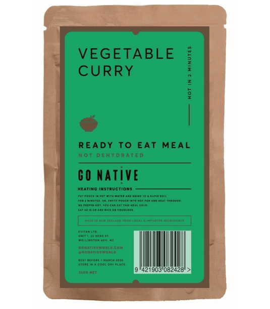 Go Native MRE Vegetable Curry | Adventureco