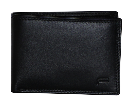Futura Mens RFID Slim Genuine Leather Wallet - Black-2