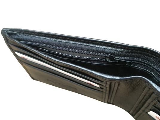 Futura Mens RFID Slim Genuine Leather Wallet - Black-3