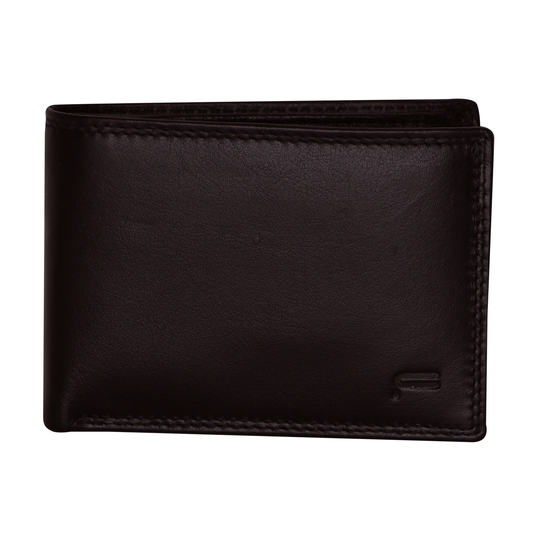 Futura Mens RFID Slim Leather Wallet - Brown-3