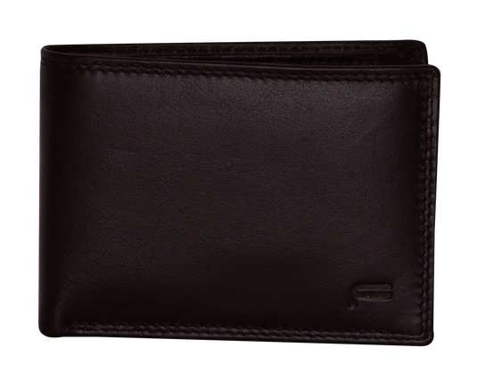 Futura Mens RFID Slim Leather Wallet - Brown-2