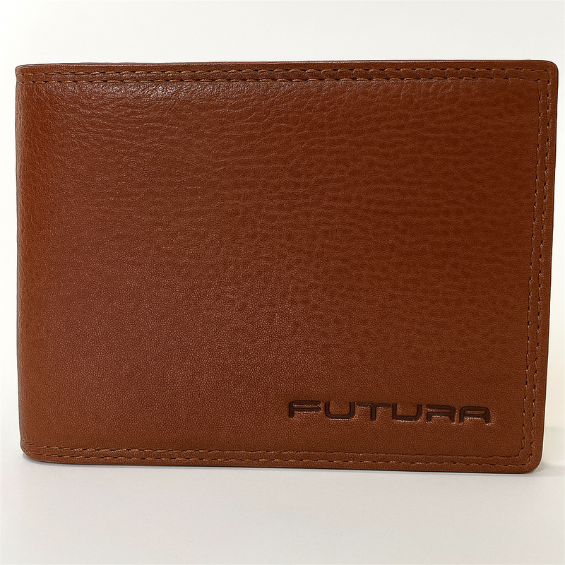 Load image into Gallery viewer, Futura RFID Leather Fold Over Genuine Leather Wallet - Tan-1
