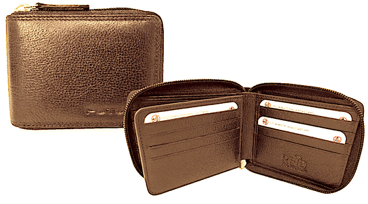 Futura Leather Zip Around Mens Genuine Leather Wallet w/ RFID Protection - Tan-1