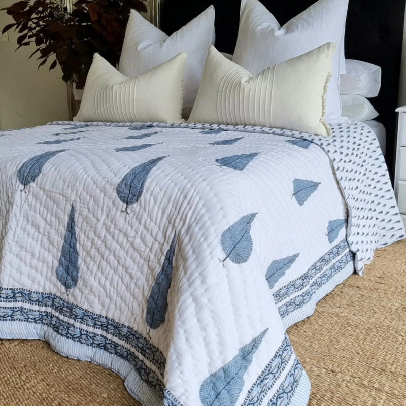 Load image into Gallery viewer, Kolka Pine Tree Reversible Quilt - Grey (King - 228 cm x 274 cm)-2
