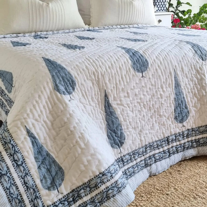 Load image into Gallery viewer, Kolka Pine Tree Reversible Quilt - Grey (King - 228 cm x 274 cm)-3

