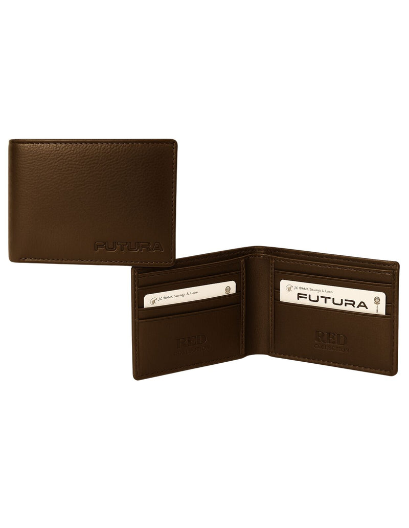 Load image into Gallery viewer, Futura Mens RFID Protected Slim Genuine Leather Wallet - Tan-1
