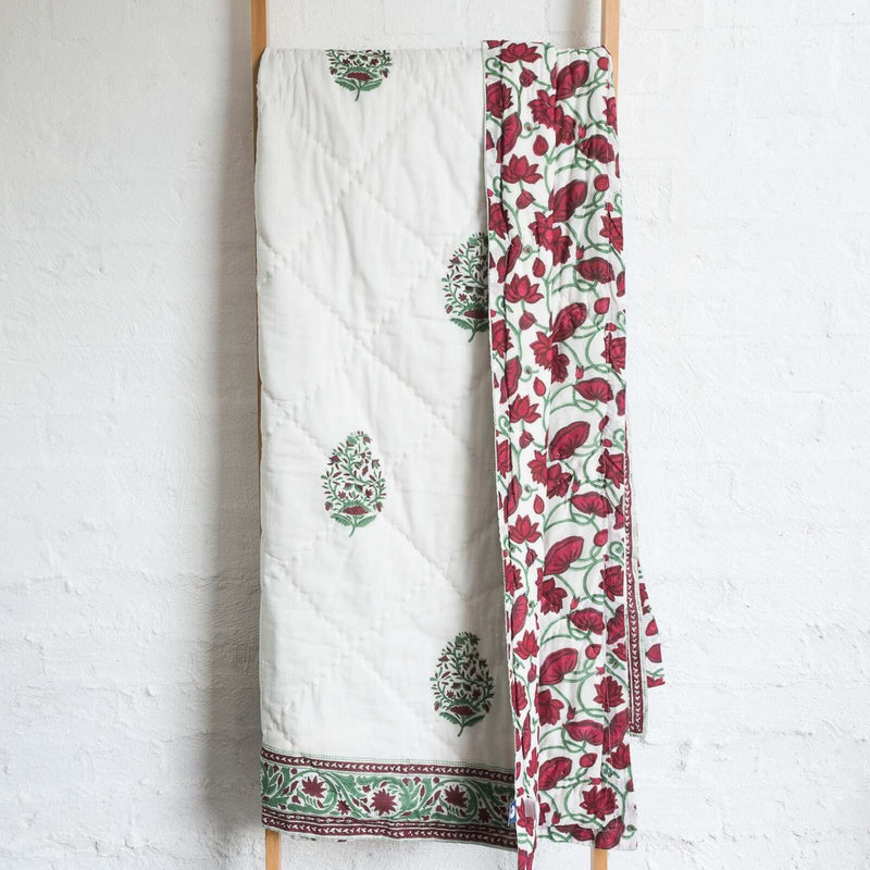 Load image into Gallery viewer, Kolka Kaner Coverlet Bedspread Quilt Bed Doona - Ruby (Queen 210cm x 210cm Size)-2
