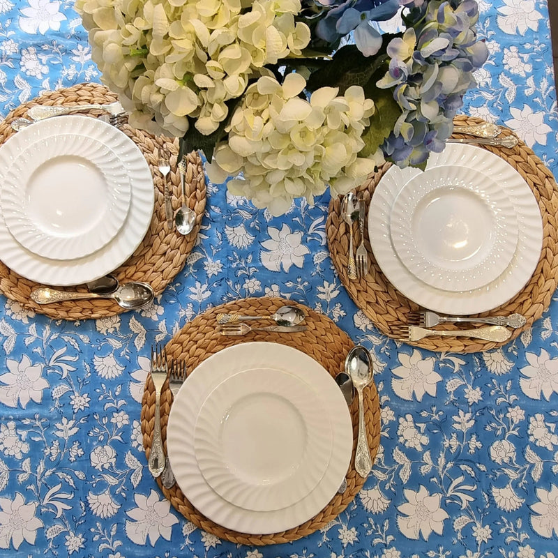 Load image into Gallery viewer, Rectangle Tablecloth Table Cover Flower Pattern Dining Table Cloth - Blue Bellflower-3
