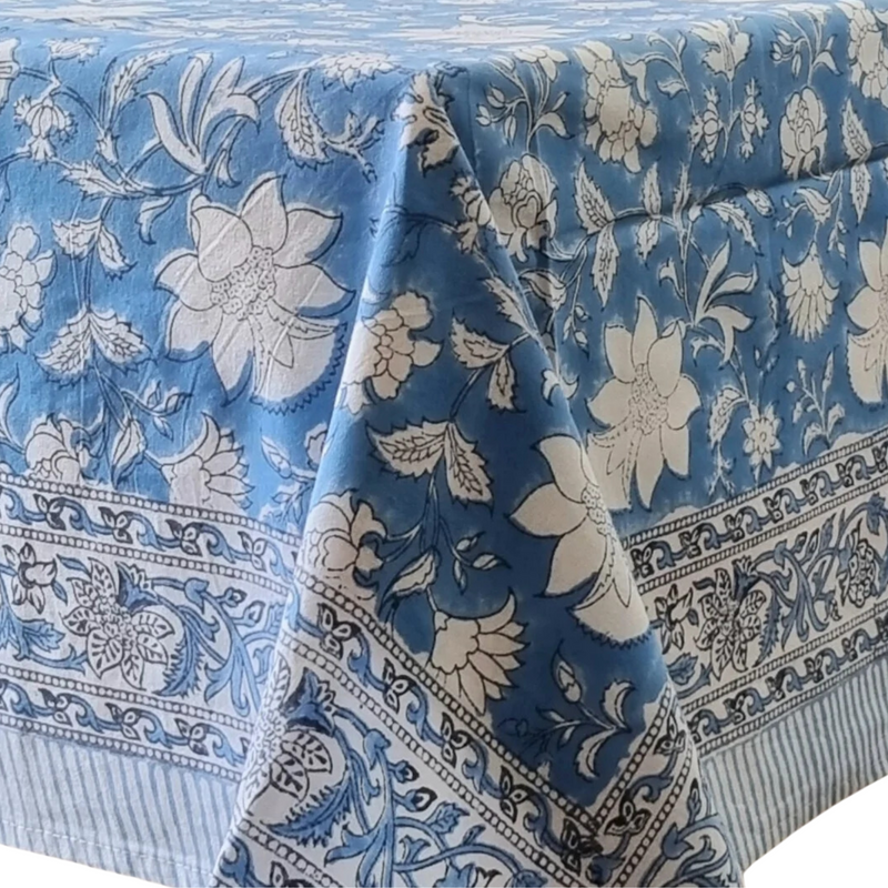 Load image into Gallery viewer, Rectangle Tablecloth Table Cover Flower Pattern Dining Table Cloth - Blue Bellflower-0
