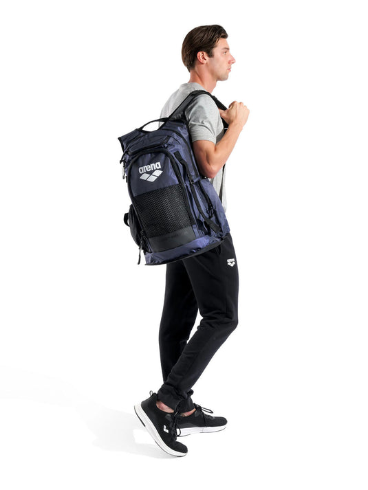 Arena All Set Backpack 45L Sports Swimming Bag Aquabreathe Water-Repellent Laptop Pocket in Navy-2