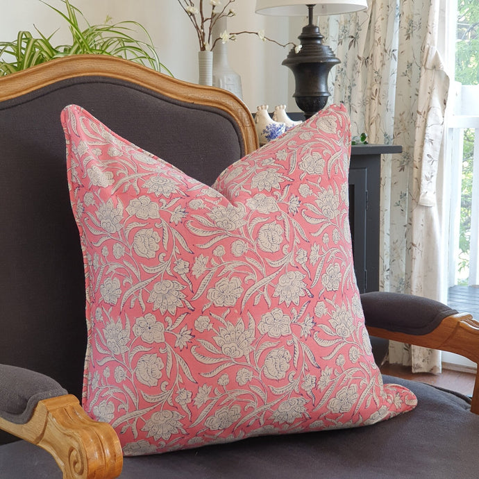 Kolka Pastel Pink Decorative Soft Cotton Voile Decorative Cushion - Pink-0