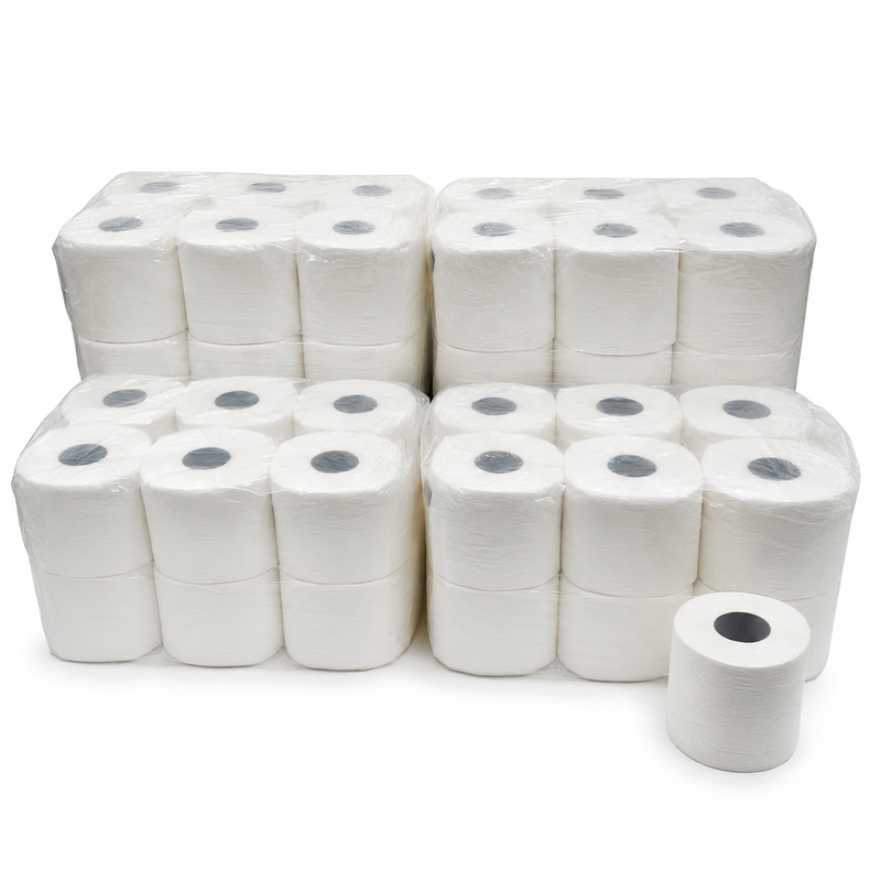 Load image into Gallery viewer, 48x Rolls 2 Ply White Toilet Tissue Paper (4 Packs of 12) 400 Sheets - 1 Bag-2
