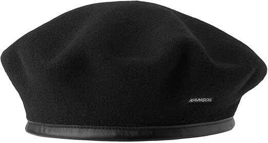 Load image into Gallery viewer, KANGOL Wool Monty Beret French Hat Military Cap in Black-1
