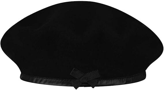 Load image into Gallery viewer, KANGOL Wool Monty Beret French Hat Military Cap in Black-4
