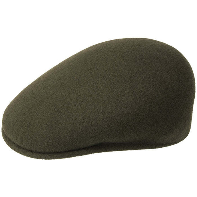 KANGOL 504 Wool Ivy Cap Mens Warm Winter Flat Classic Hat - Loden (Dark Green)-0