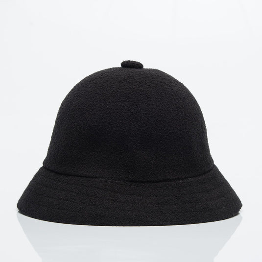 KANGOL Bermuda Casual Bucket Hat Terry Towelling Cap in Black/Gold-3
