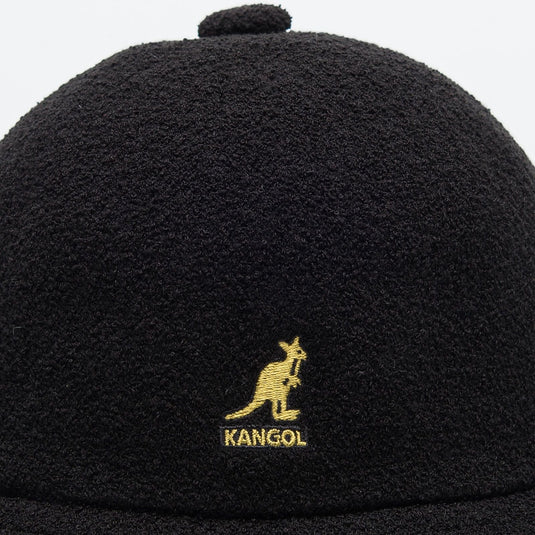 KANGOL Bermuda Casual Bucket Hat Terry Towelling Cap in Black/Gold-4