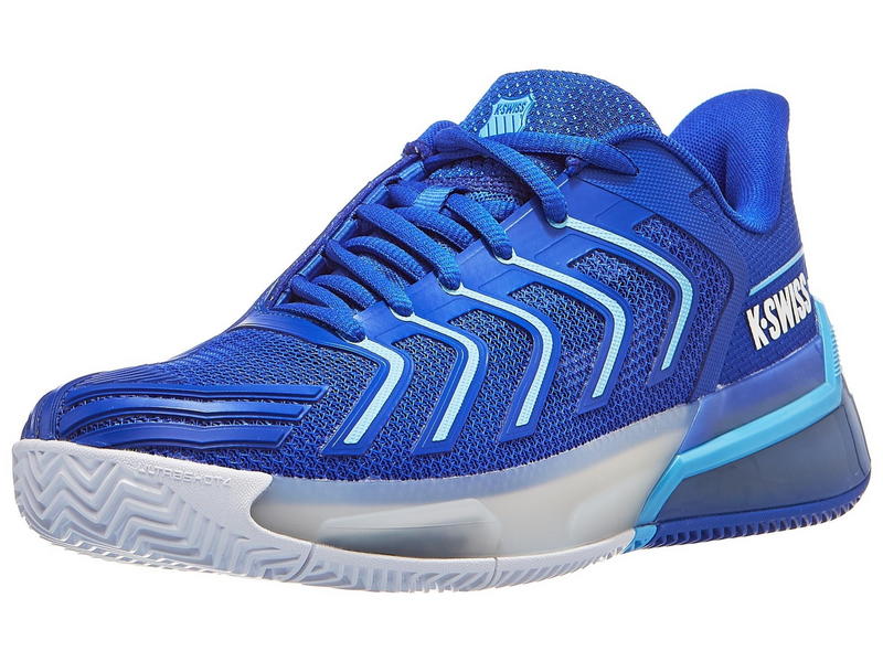Load image into Gallery viewer, K-Swiss Mens Ultra Shot 4 Clay Herringbone Tennis Shoes in Dazzling Blue/White-0
