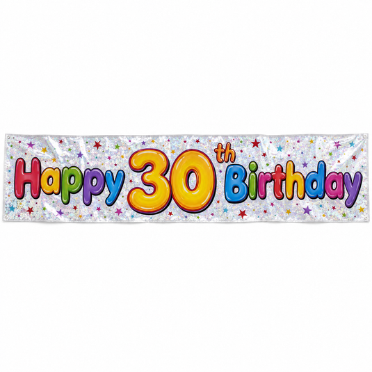 2.6m Happy 30th Birthday Party Banner-0