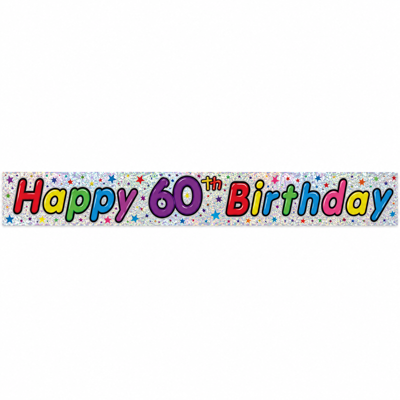 Load image into Gallery viewer, 2.6m Happy 60th Birthday Party Banner-0
