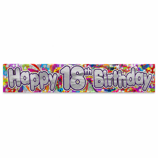 2.6m Happy 18th Birthday Party Banner-0