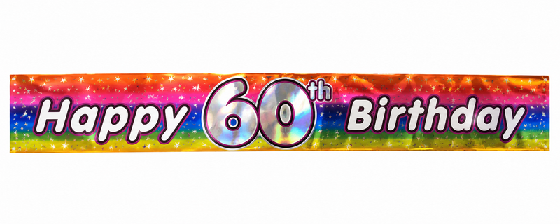 Load image into Gallery viewer, 2.6m Happy 60th Birthday Party Banner-1
