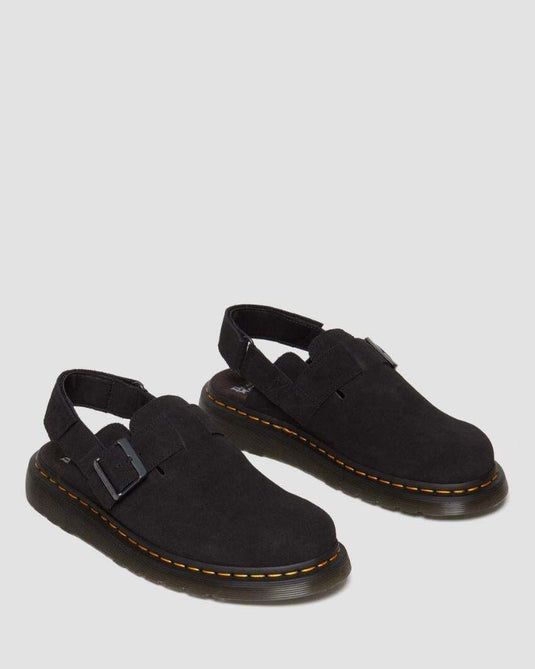 Dr. Martens Jorge II Sling Back Shoes Sandals Slip On in Black Suede