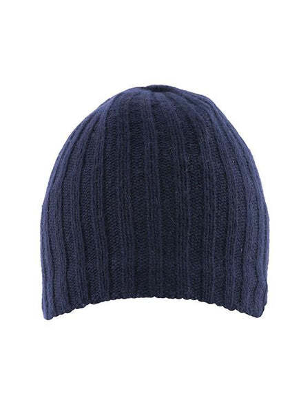Dents Mens Lambswool Blend Knitted Beanie Hat - Navy-1