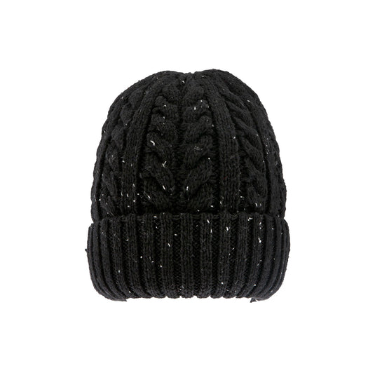 Dents Men’s Cable Knit Beanie Hat with Marl Yarn-0