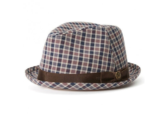 Goorin Brothers Mens Cotton Union Park Trilby Hat Stingy Brim - Blue-5