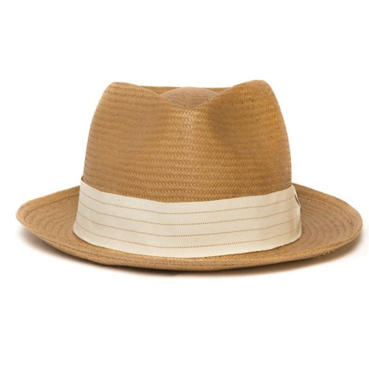 Goorin Brothers Mens Snare Straw Fedora Trilby Hat Panama Summer Beach - Natural-2